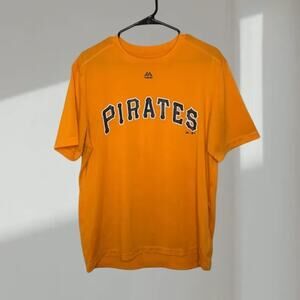 Pittsburgh Pirates Majestic MLB Logo Graphic T-Shirt (Men’s Large)
